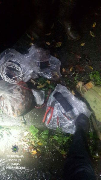 Патрульні затримали іванофранківця, який на чужому подвір’ї “збирав горіхи” з вольтметром (ФОТО)