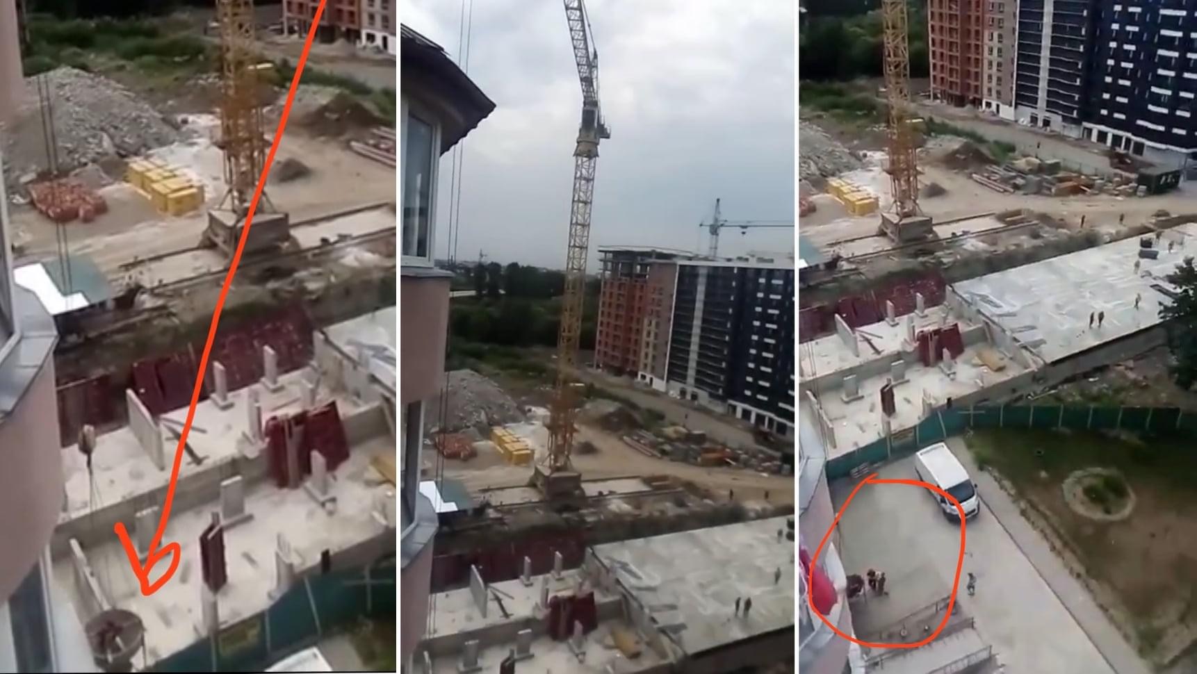 У Франківську п’ятирічна дитина повисла на 4 поверсі: її врятували за допомогою баштового крану (ФОТО)