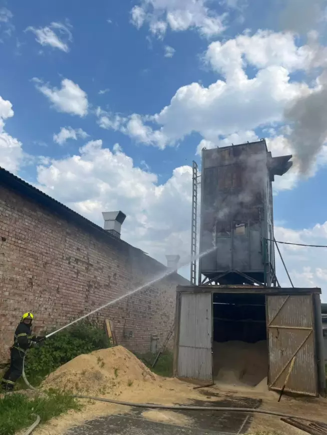 У Коломиї загорілася тирса в циклоні промислового підприємства (ФОТОФАКТ)